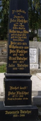 Fleischer Peter 1848-1927 klein Katharina 1857-1912 Grabstein